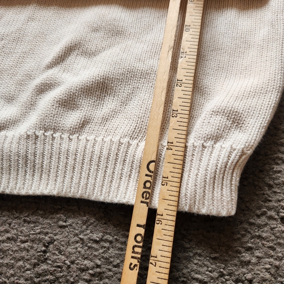 RALPH LAUREN POLO Kids Sweater Size 6 Cream Pullover 1/4 Zip Logo Designer - Picture 10 of 10